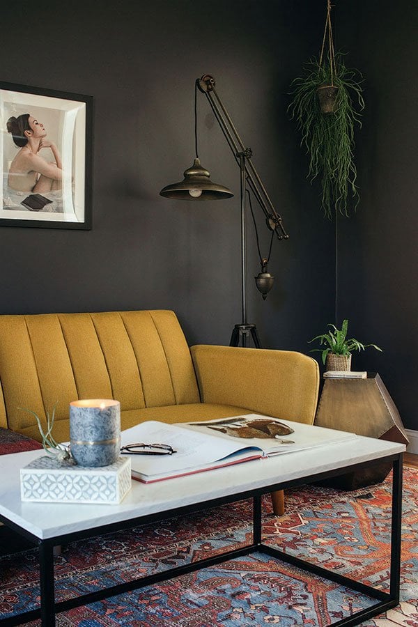 Bland Dining Room Turned Cozy Home Library: Before and After