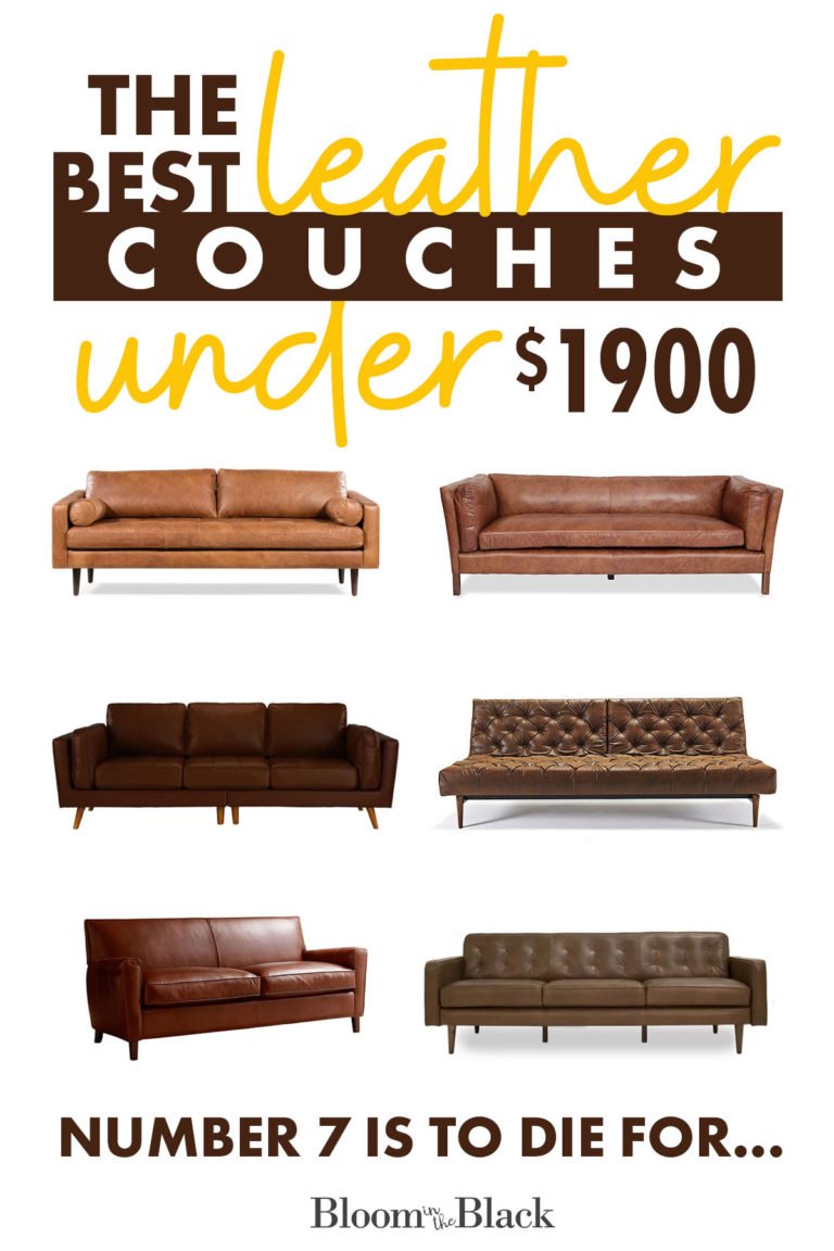 7 Affordable Leather Sofas (Most With Free Shipping!) Bloom in the Black