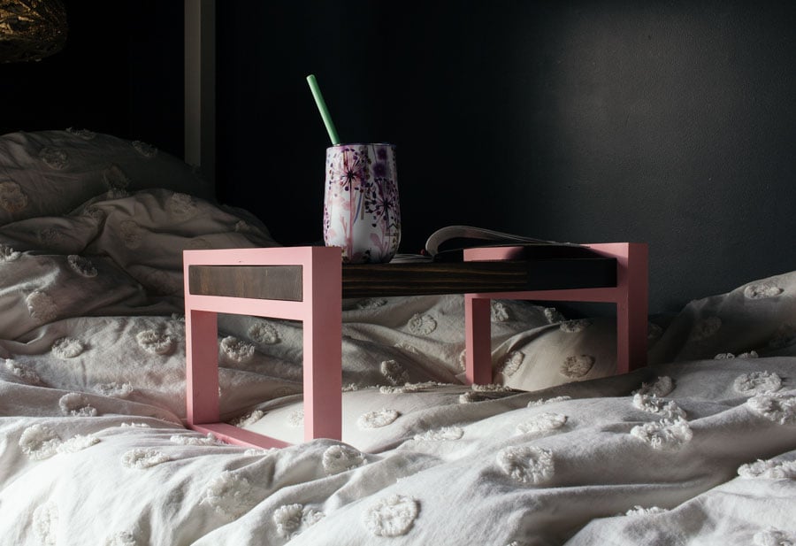 Over bed online desk diy