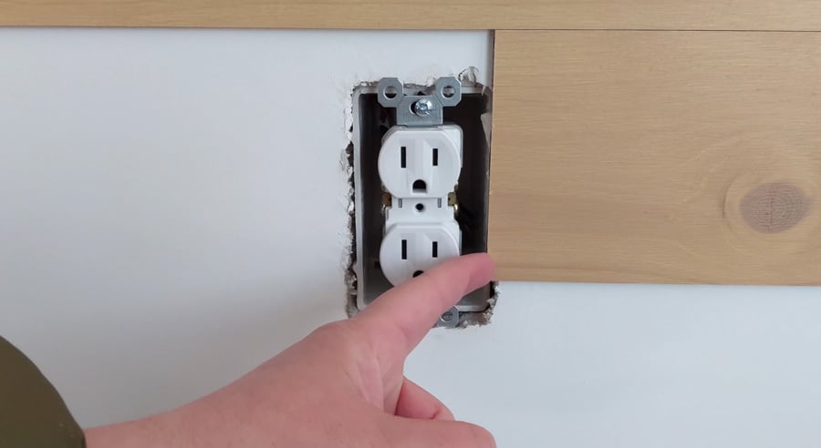 Cut boards around outlets and air vents