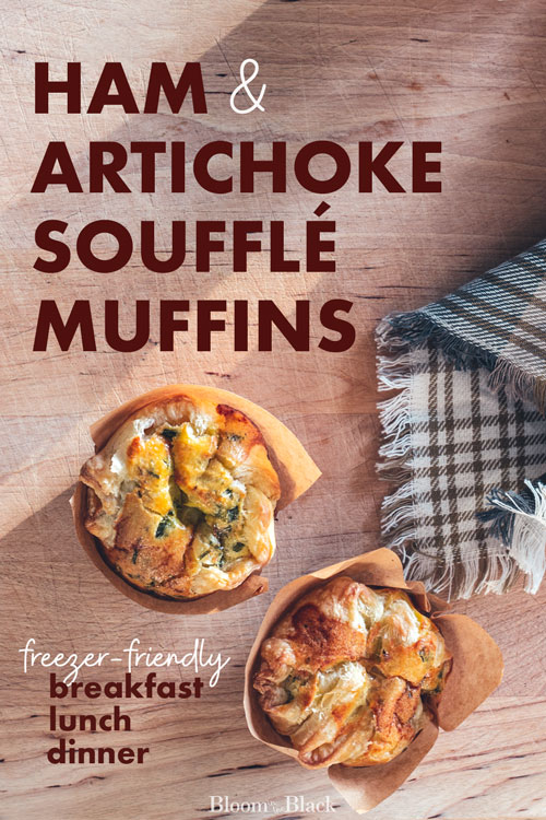 This recipe for ham and artichoke souffle muffins is deceptively easy. Use up leftover ham, blend eggs with premade artichoke dip, wrap in flaky layers of puff pastry to make an impressive weeknight meal. These tiny egg souffles also freeze and reheat beautifully. 