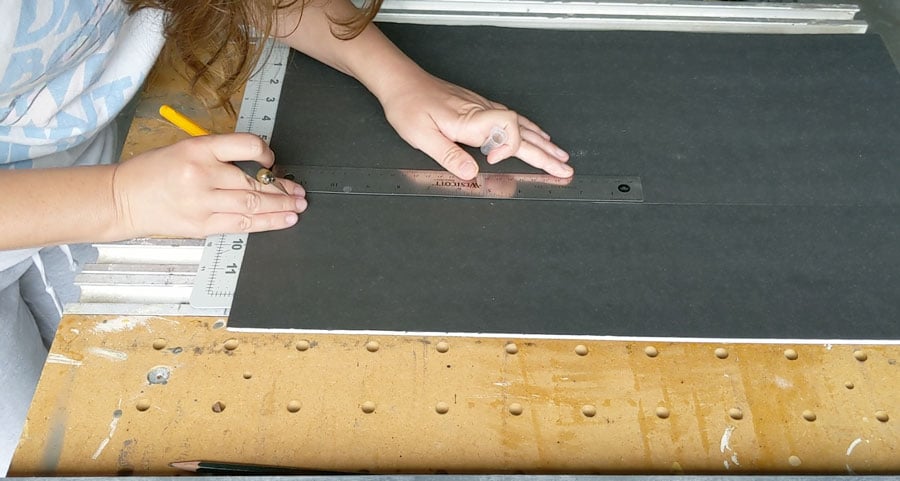 cut your foam board to the size of your bulletin board