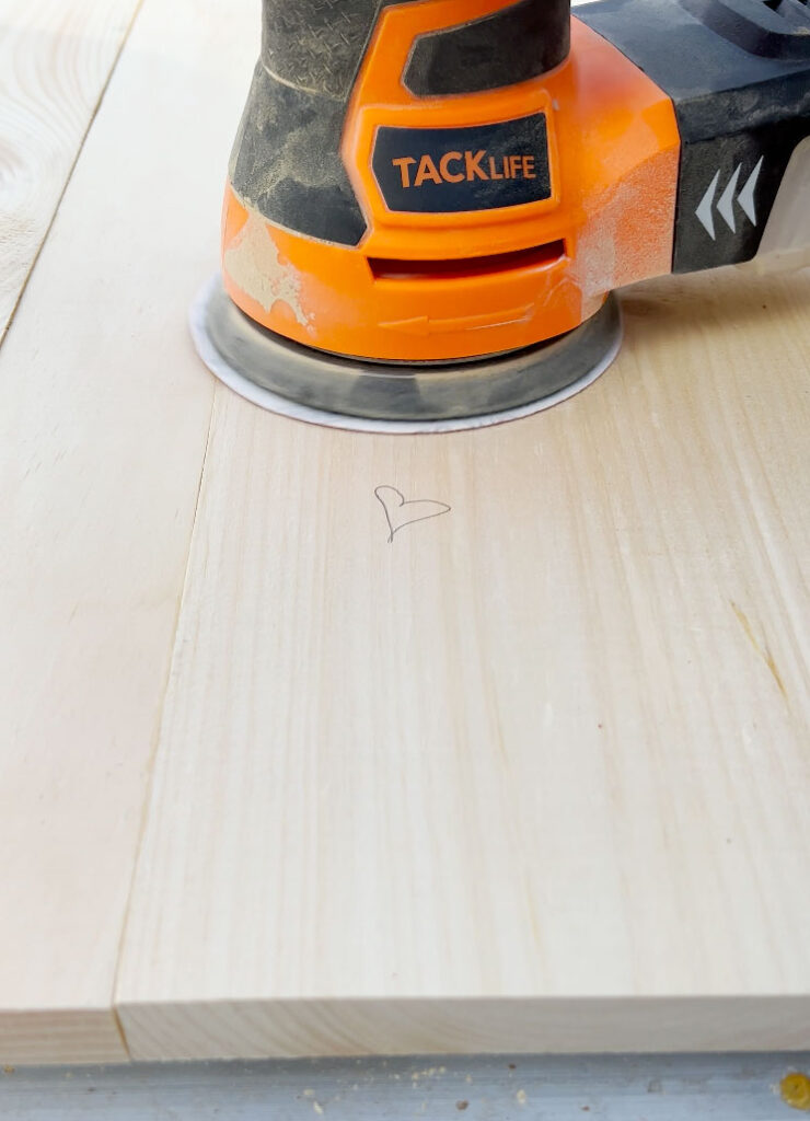 Sand your wooden serving board smooth