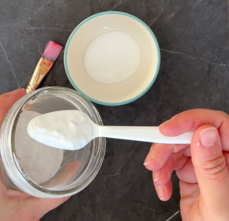 Mix baking soda into the paint