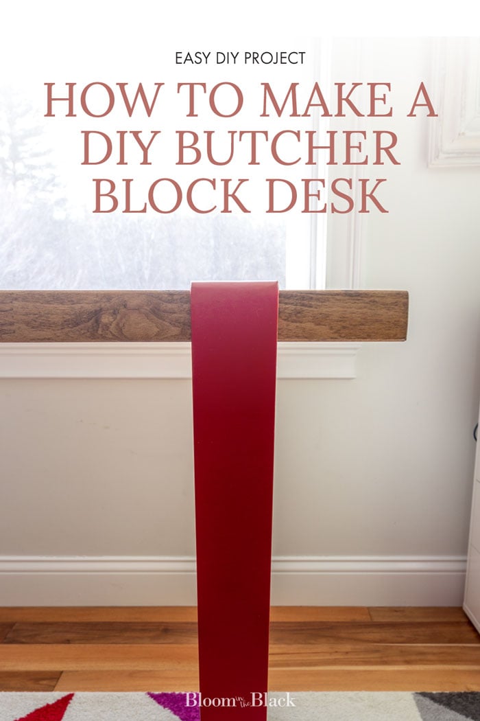 DIY Butcher Block Desk in 5 Easy Steps (with Pictures) Bloom in the Black